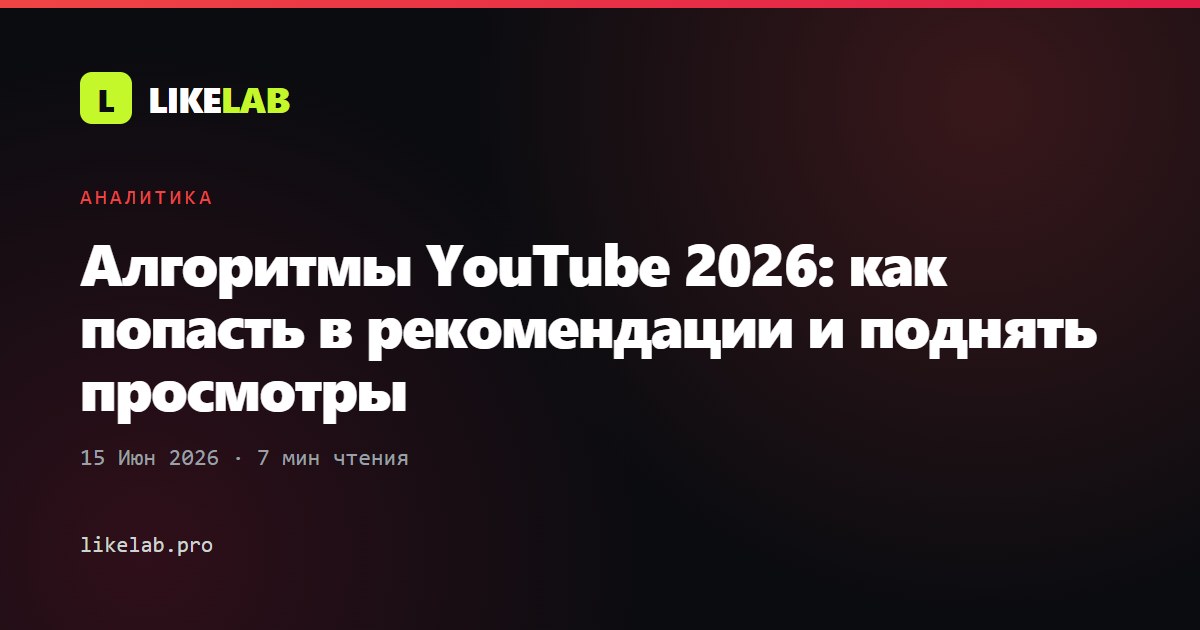Алгоритмы YouTube 2026: как попасть в рекомендации и поднять просмотры