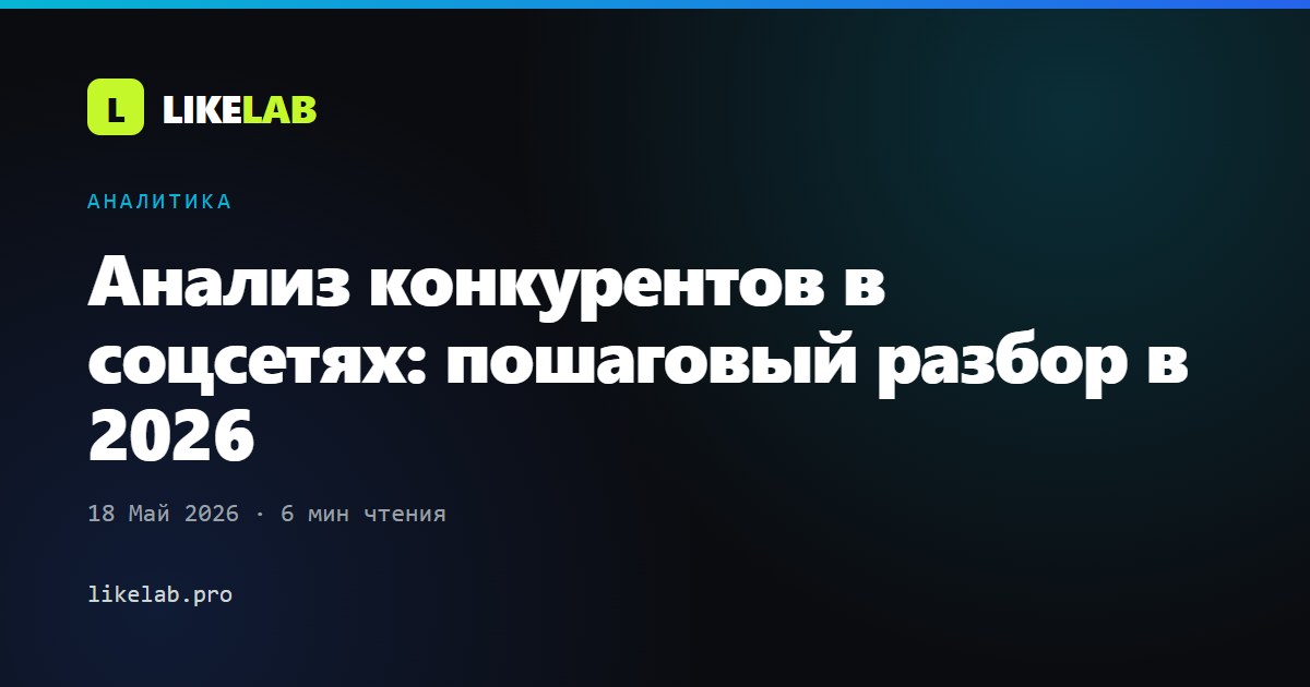 Анализ конкурентов в соцсетях: пошаговый разбор в 2026
