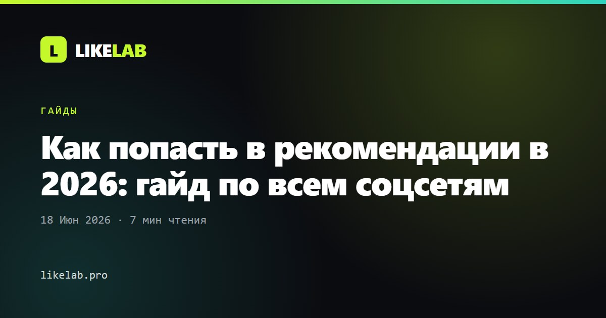 Как попасть в рекомендации в 2026: гайд по всем соцсетям