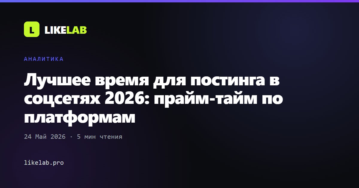 Лучшее время для постинга в соцсетях 2026: прайм-тайм по платформам