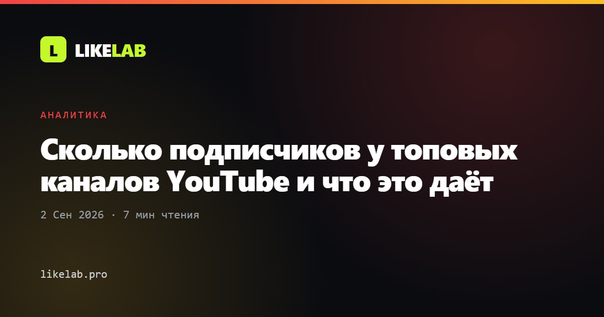 Сколько подписчиков у топовых каналов YouTube и что это даёт