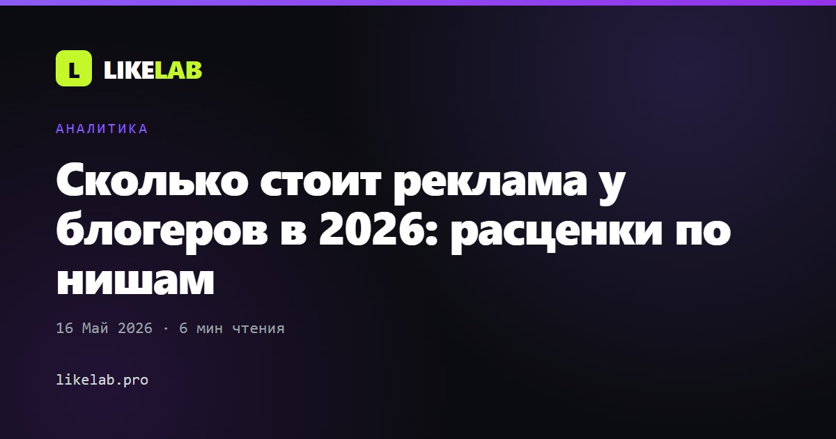 Сколько стоит реклама у блогеров в 2026: расценки по нишам